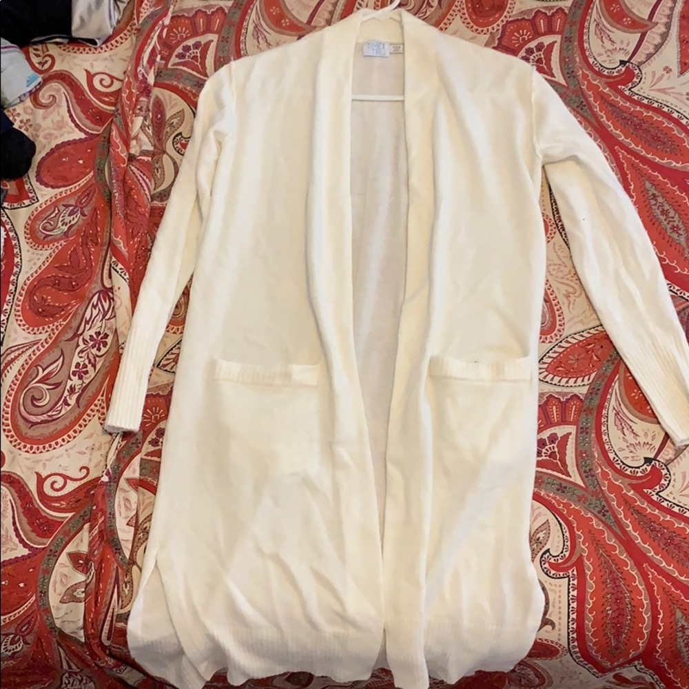 White Knee Length Sweater